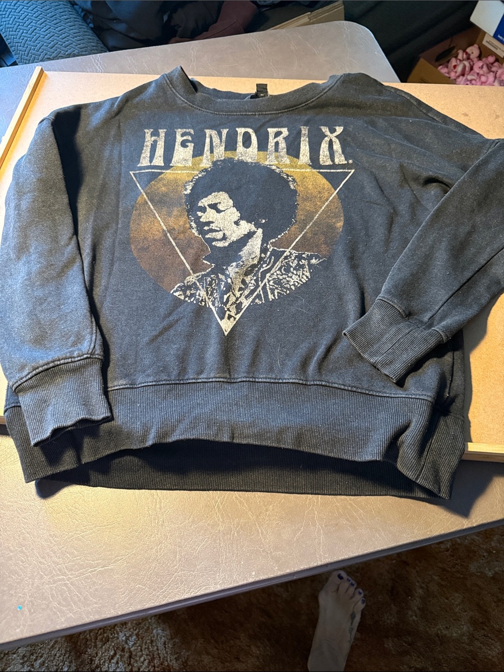 Rock & Republic Black Hendrix Graphic Crewneck Sweater
